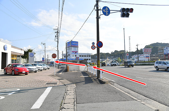 鈴鹿方面から(国道114号線を下って)車でのルートその1